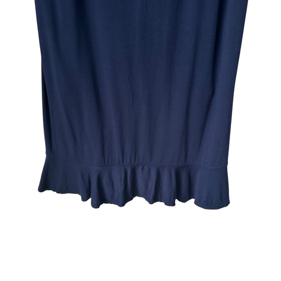 Max Studio Navy Blue Ruffle Tiered Maxi Skirt, Small - Picture 5 of 8